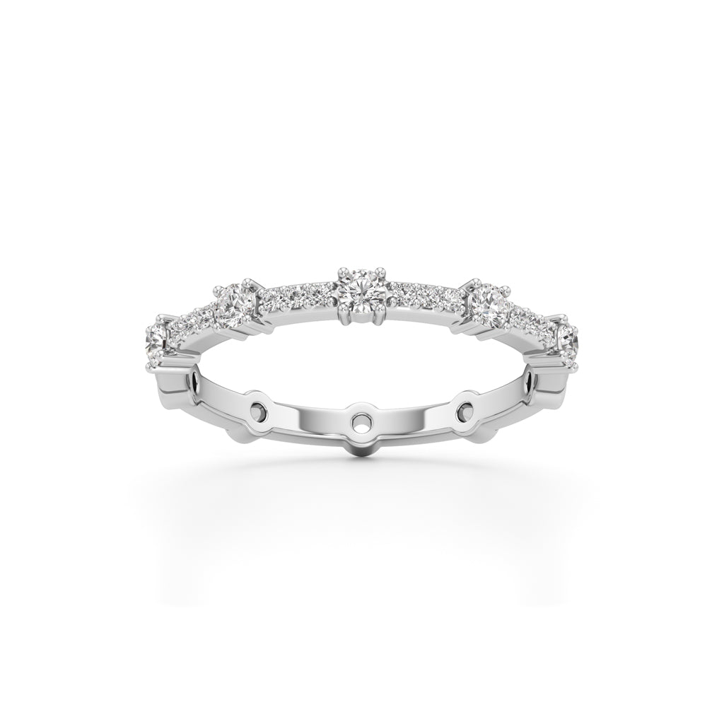 Brilliant Round Delicate Gold Ring