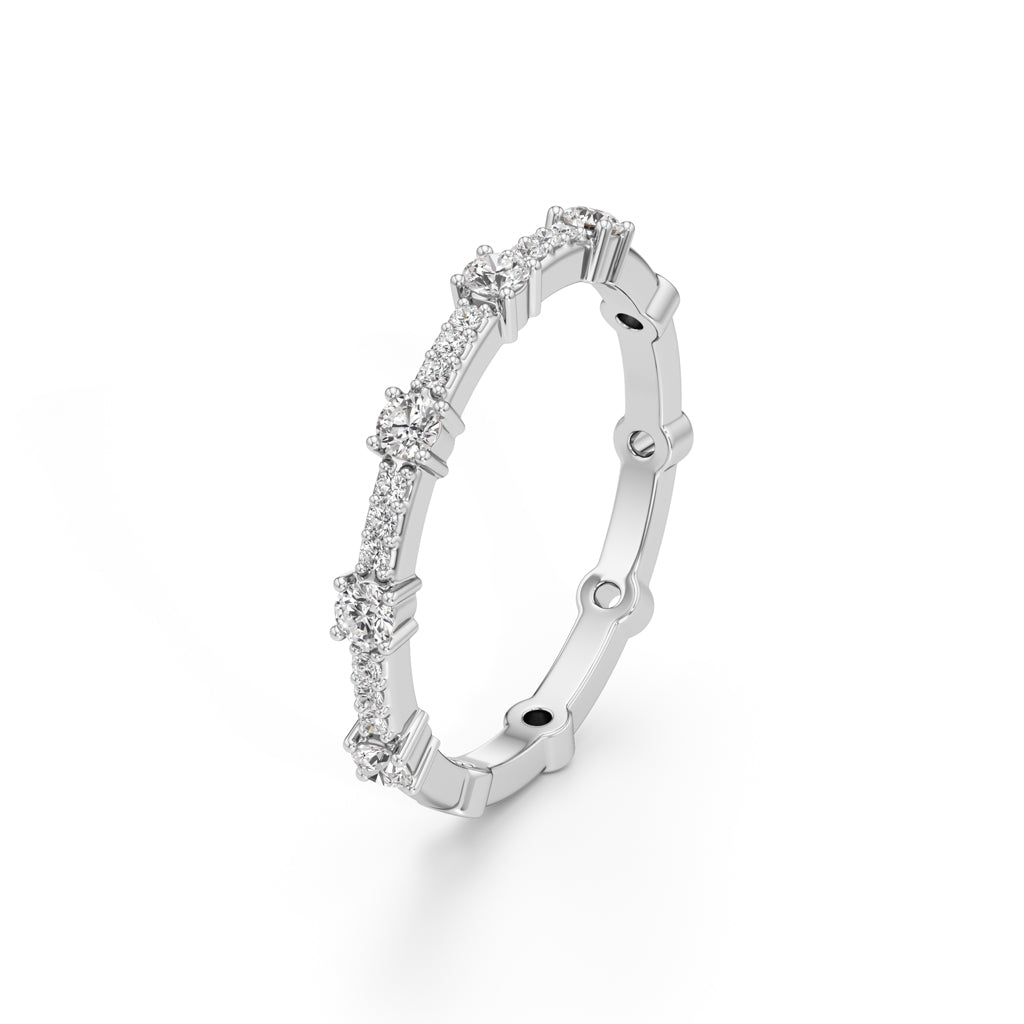 Brilliant Round Delicate Gold Ring