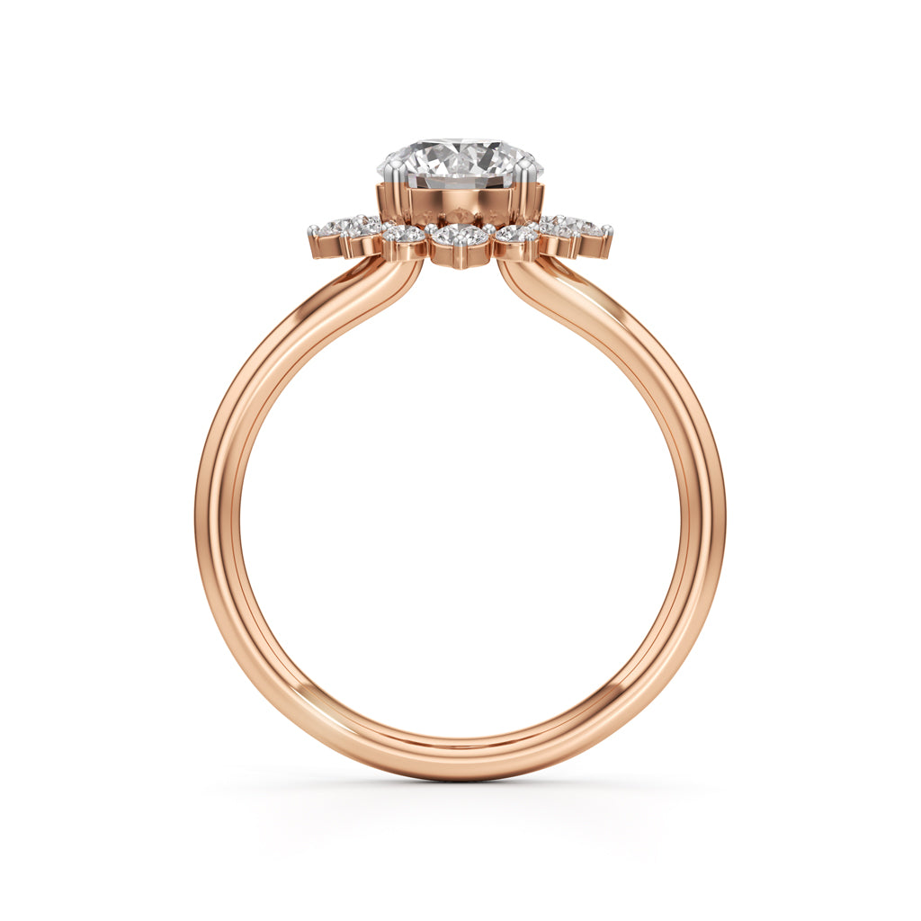 125Ct Brilliant Round Halo Ring