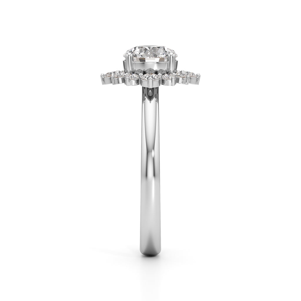 125Ct Brilliant Round Halo Ring