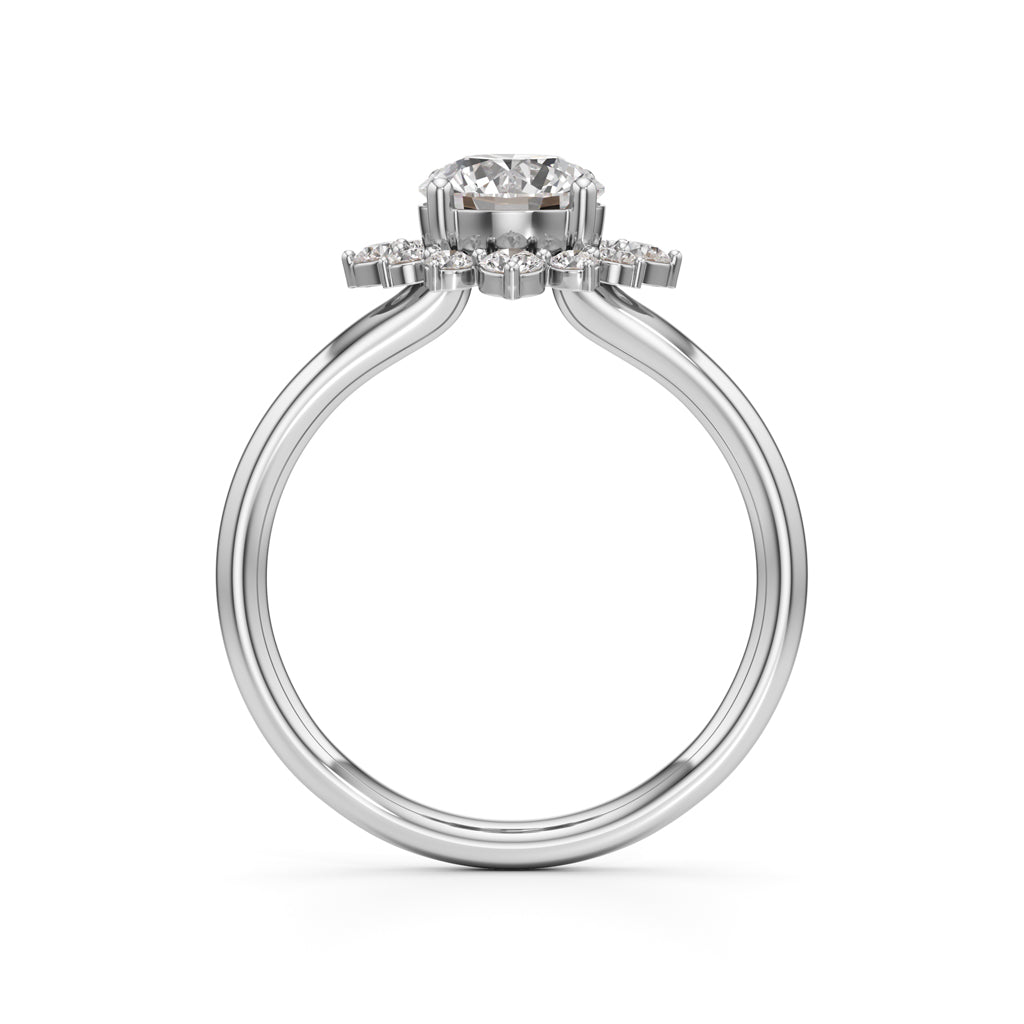 125Ct Brilliant Round Halo Ring