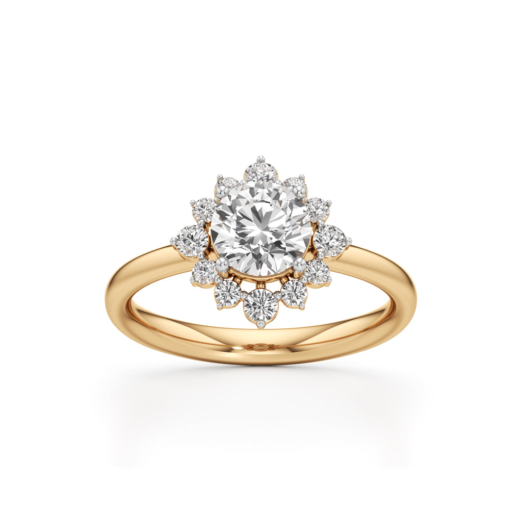 125Ct Brilliant Round Halo Ring
