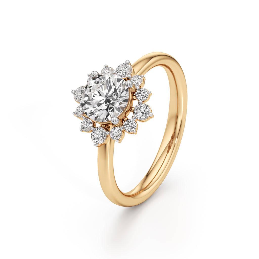 125Ct Brilliant Round Halo Ring