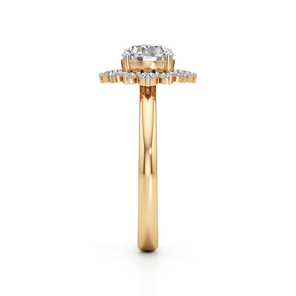 125Ct Brilliant Round Halo Ring
