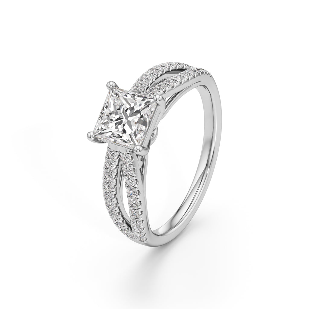 Nayla Princess-Cut Solitaire Ring