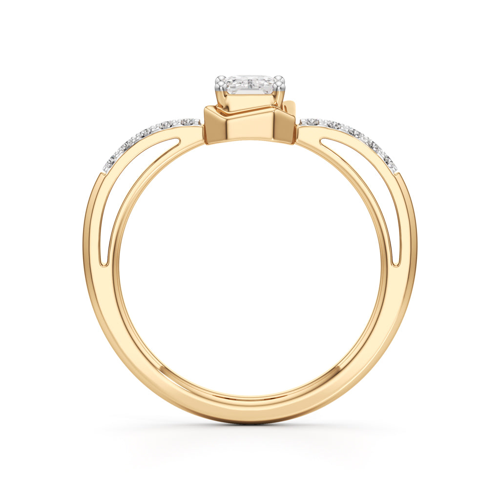 Aurora Deco Emerald Ring