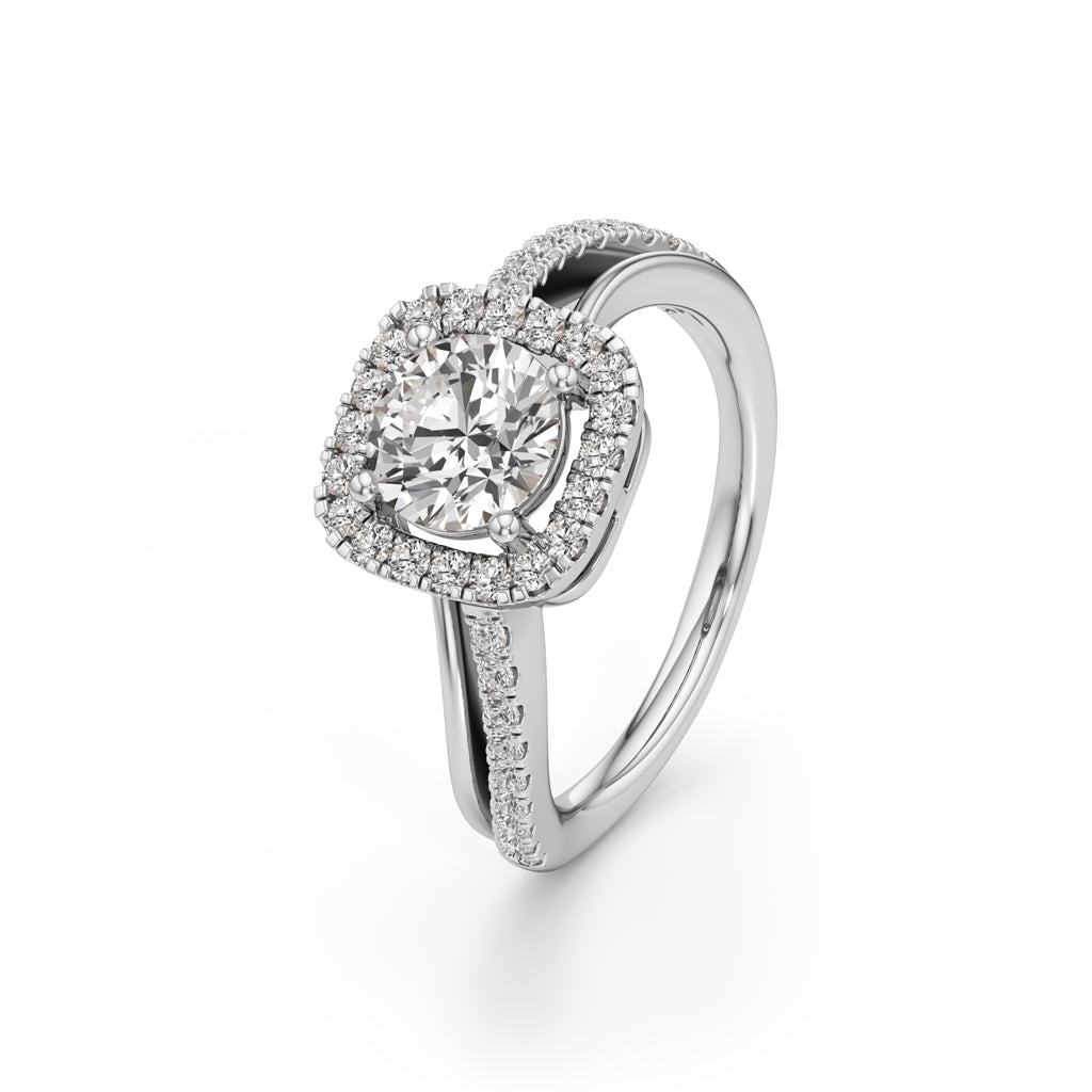 Aria Round Diamond Accent Ring