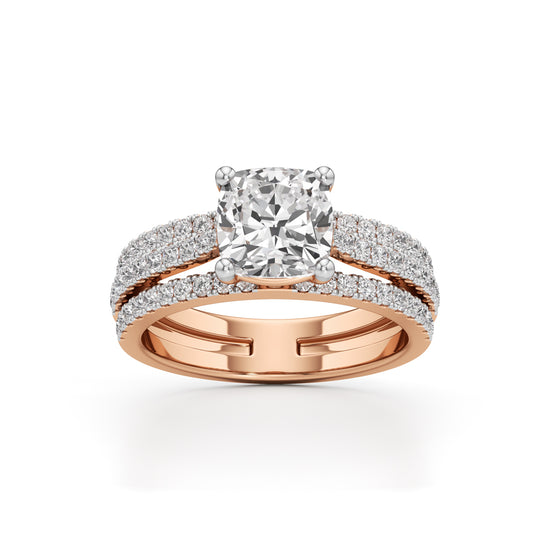 The Empress Cushion-Cut Diamond Ring