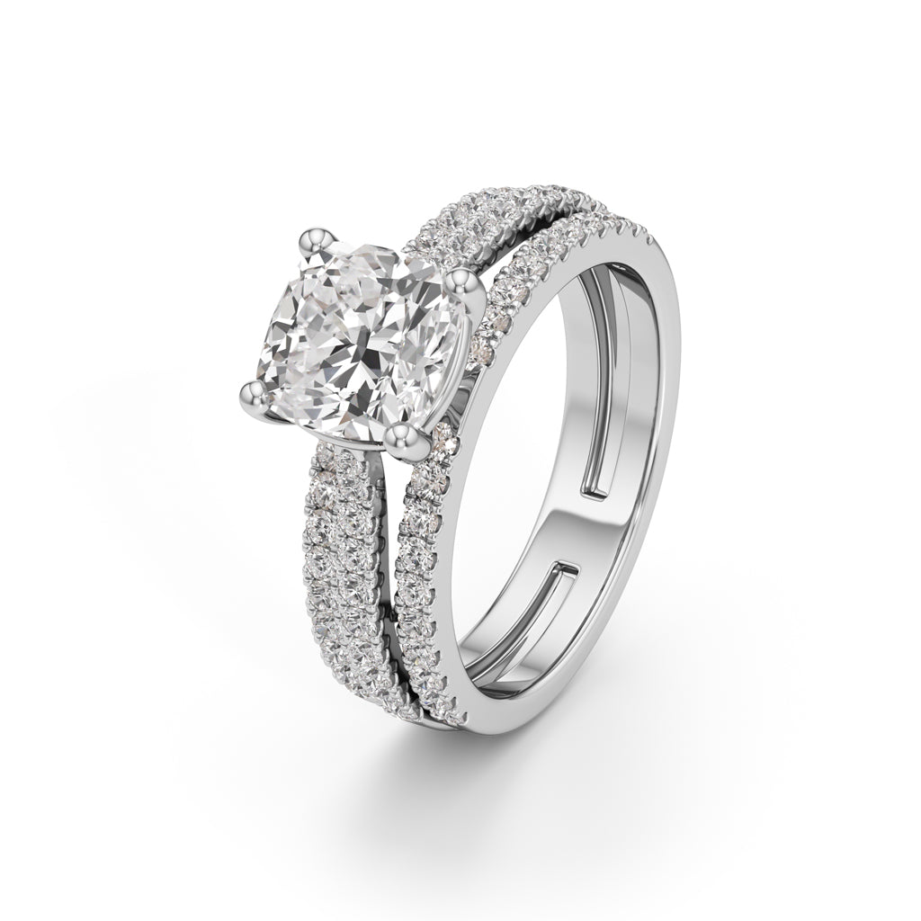 The Empress Cushion-Cut Diamond Ring