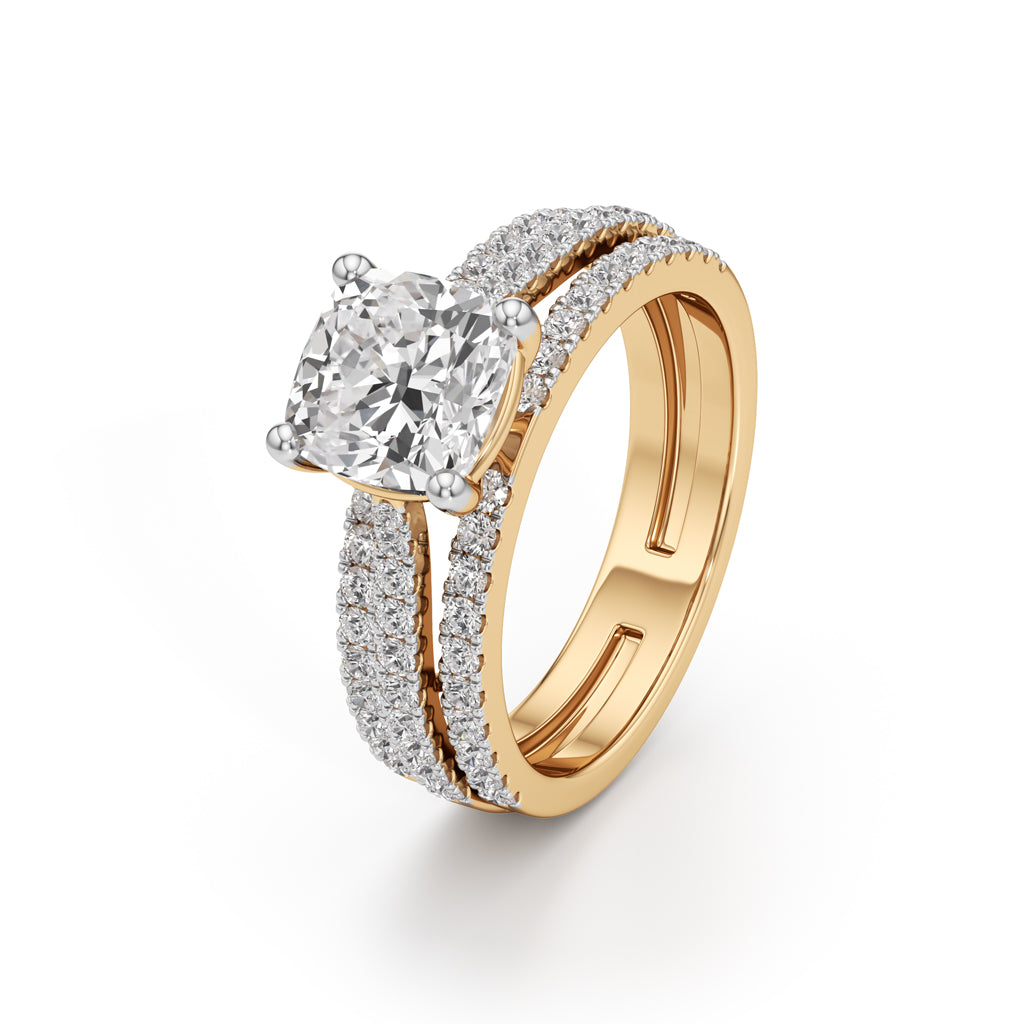 The Empress Cushion-Cut Diamond Ring