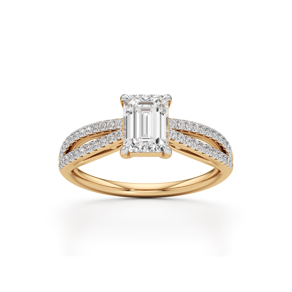 Elowen Emerald Diamond Ring