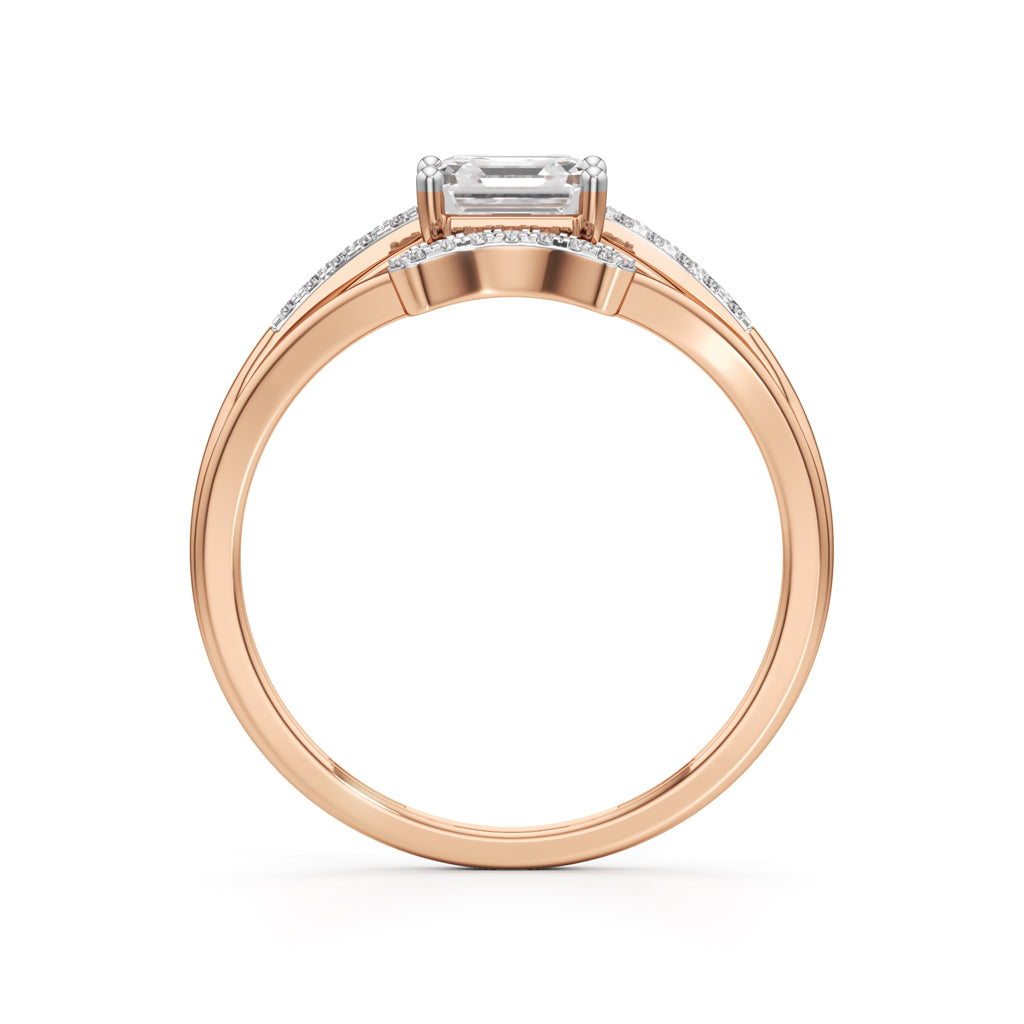 Sovereign Asscher Diamond Ring