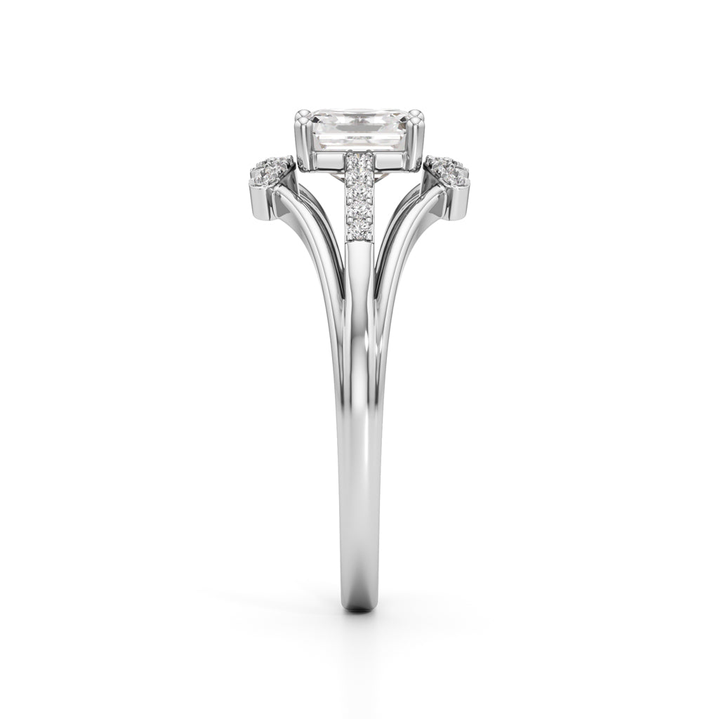 Sovereign Asscher Diamond Ring