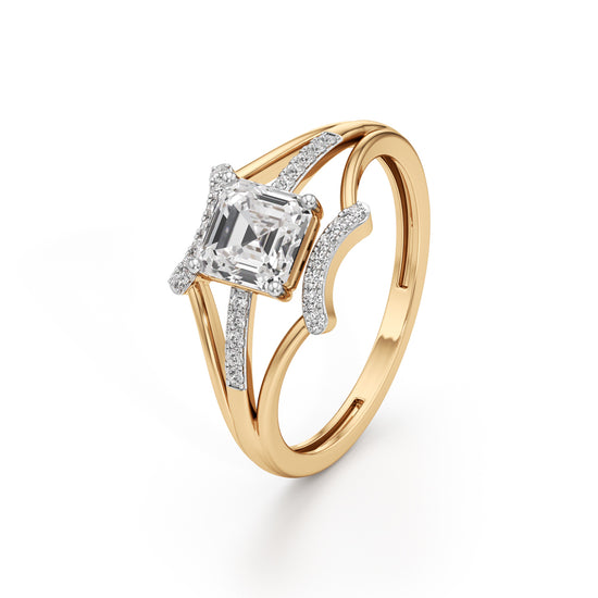 Sovereign Asscher Diamond Ring