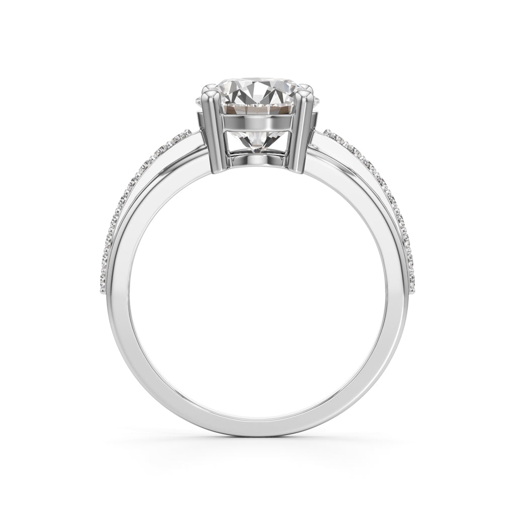 Echelon Solitaire Diamond Ring