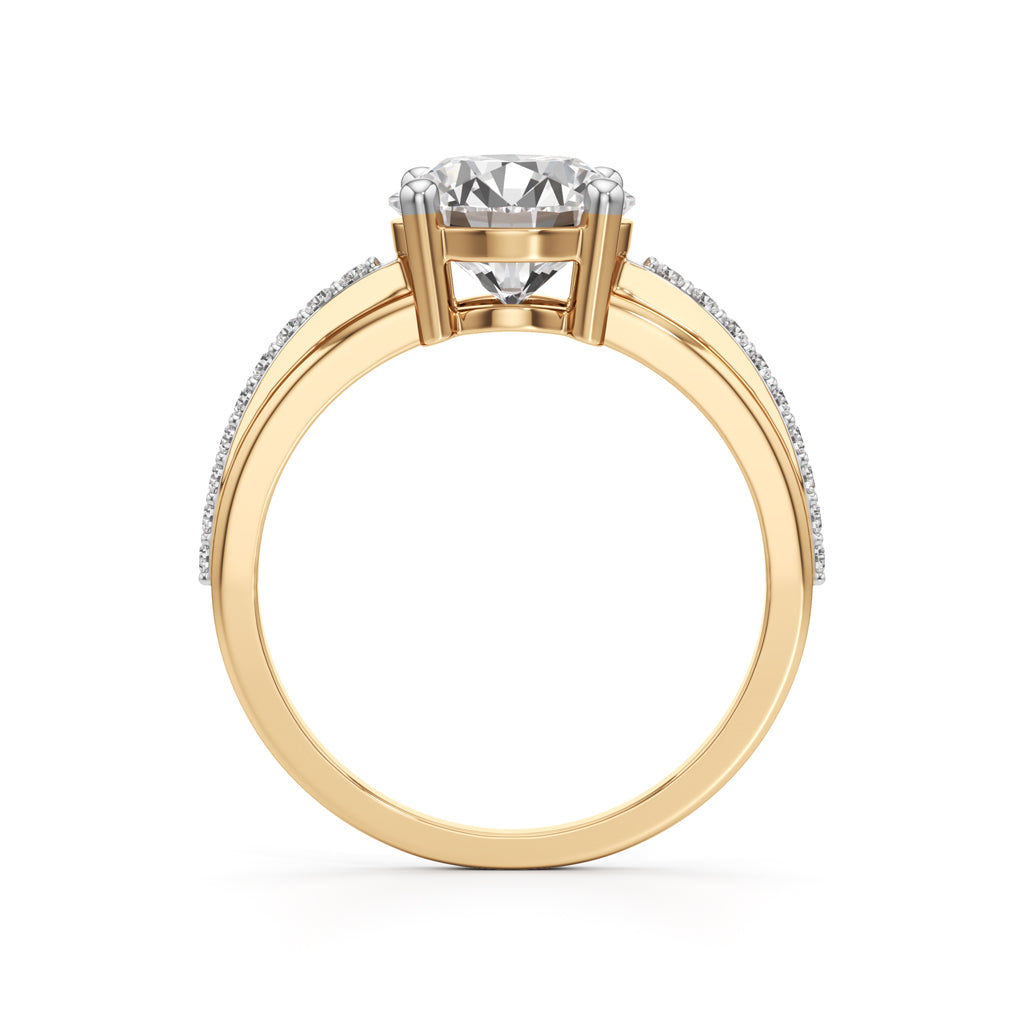 Echelon Solitaire Diamond Ring