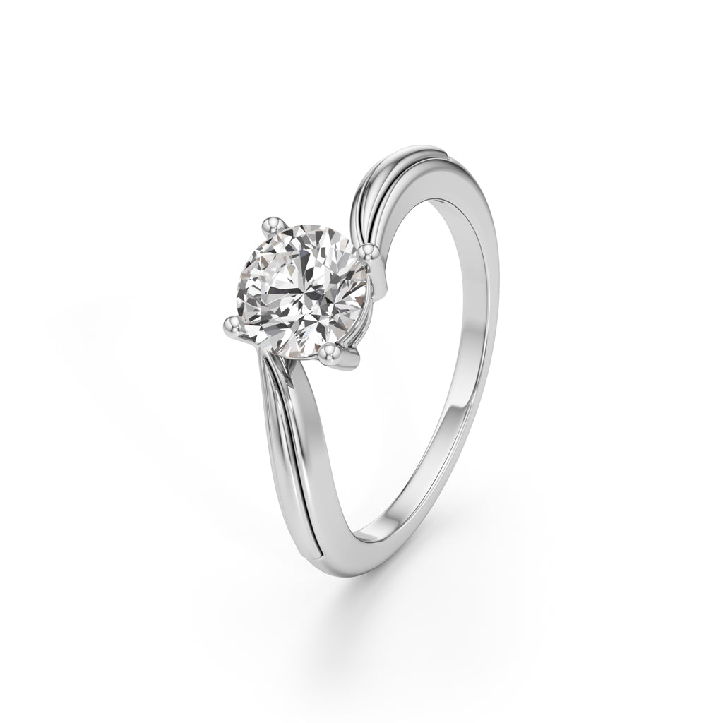 Elara Round Solitaire Ring