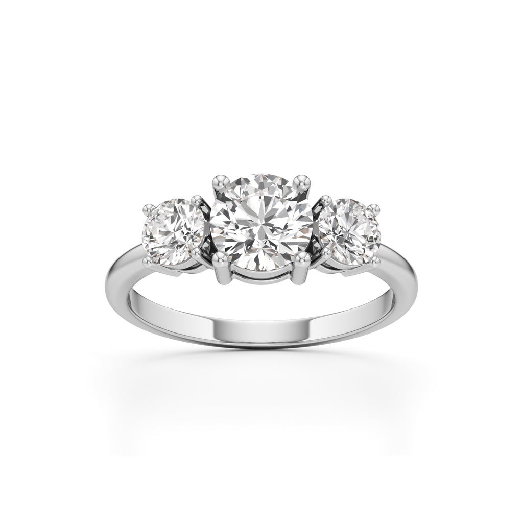 Aura Three-Stone Radiance Ring