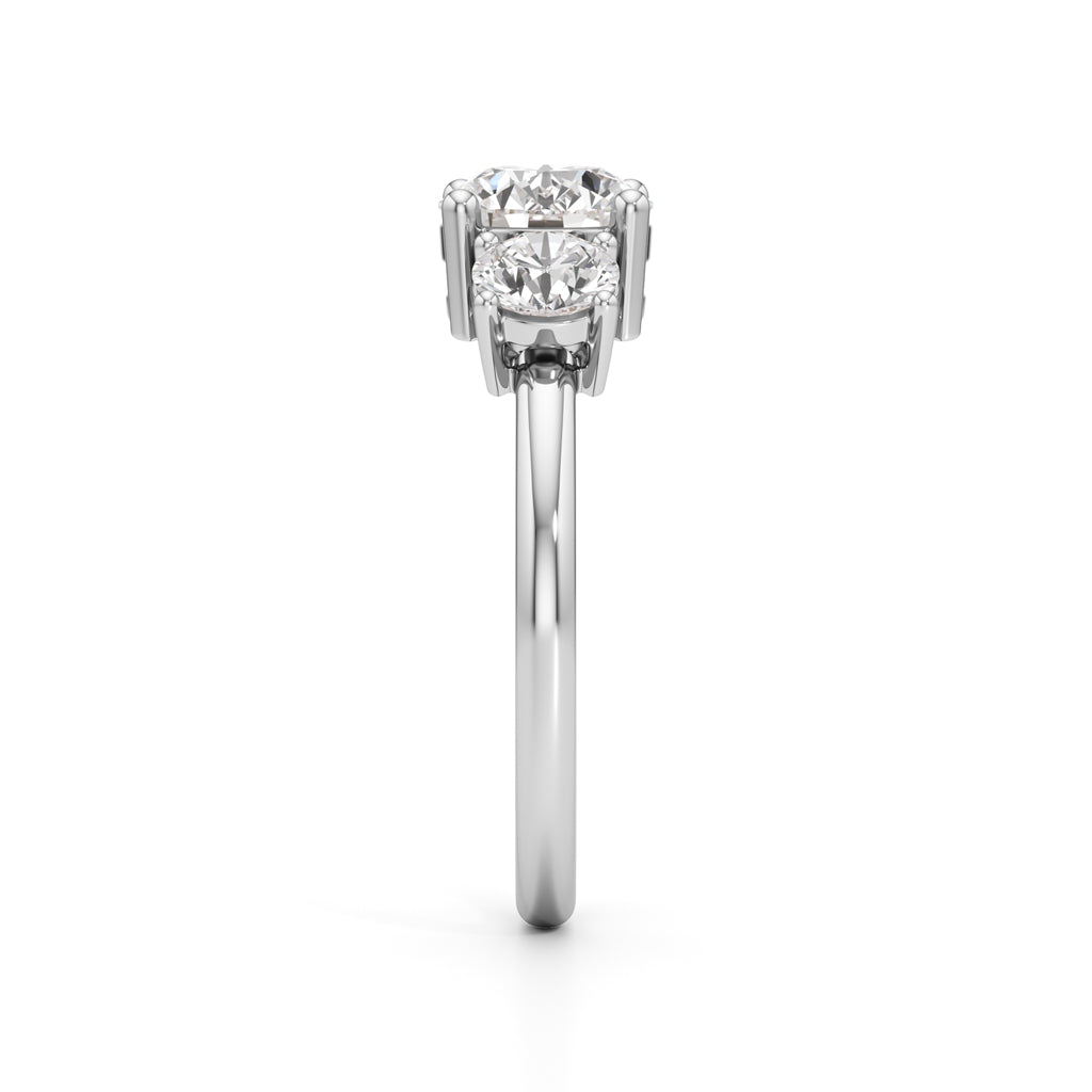 Aura Three-Stone Radiance Ring