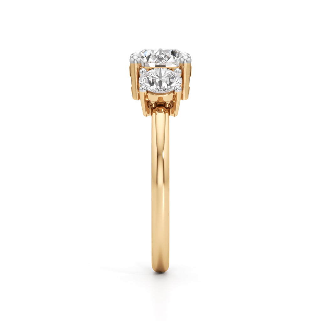 Aura Three-Stone Radiance Ring