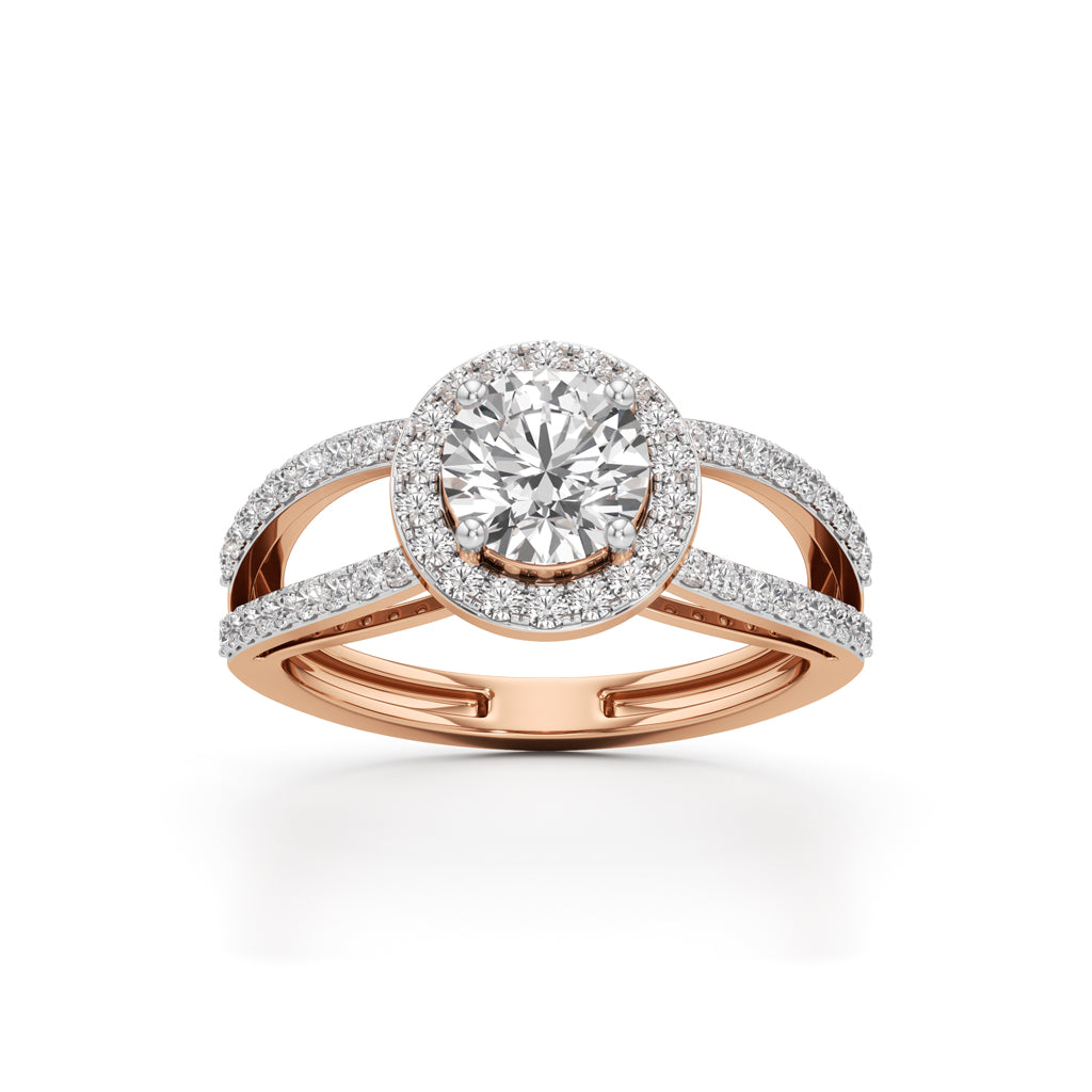 Solenne Round Diamond Ring