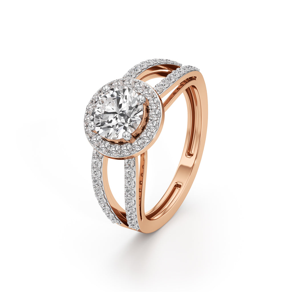 Solenne Round Diamond Ring