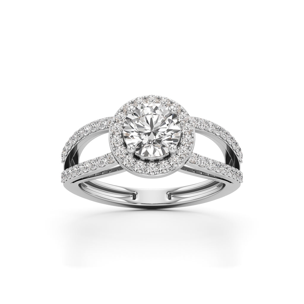 Solenne Round Diamond Ring