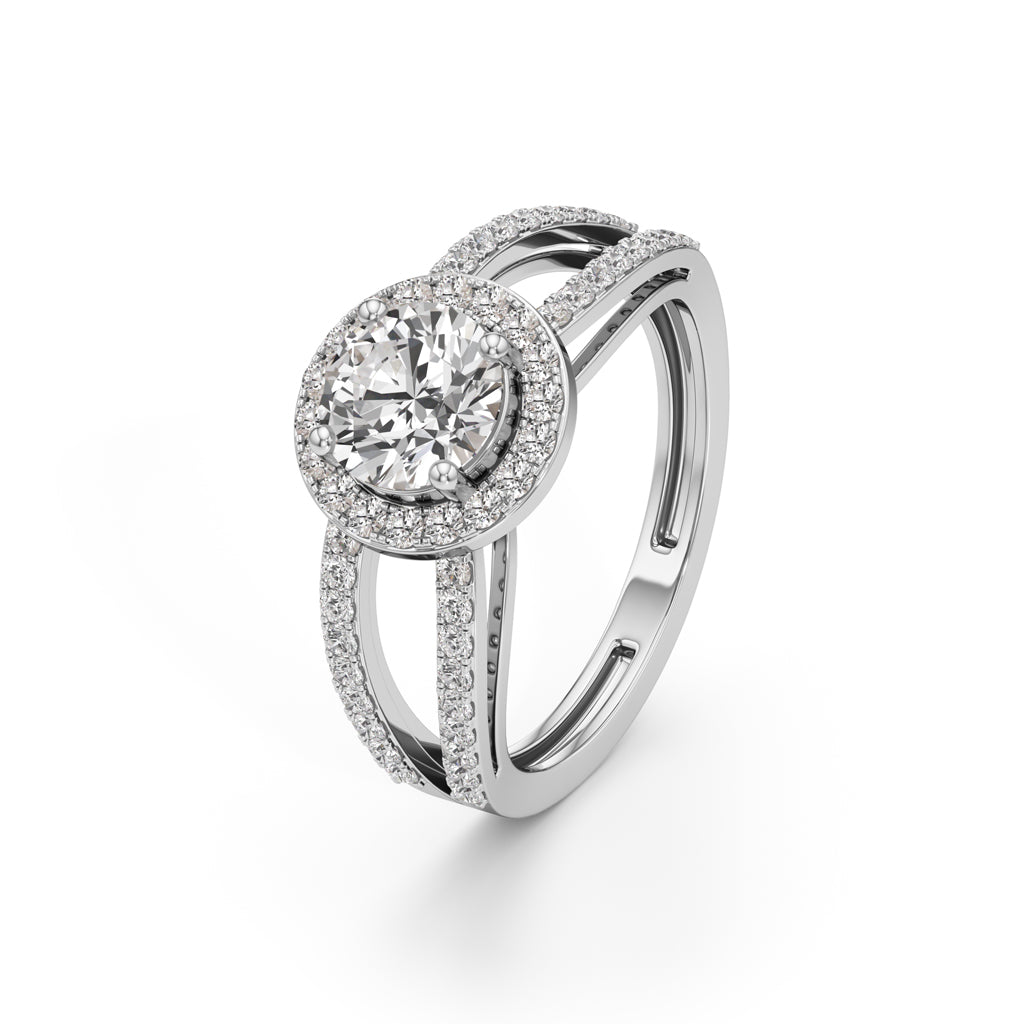 Solenne Round Diamond Ring
