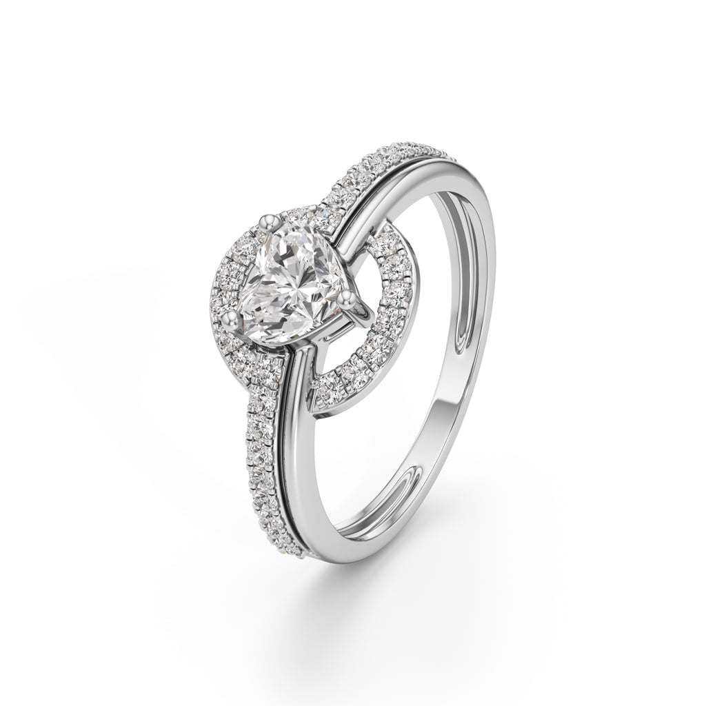 Aurelia Heart Halo Ring