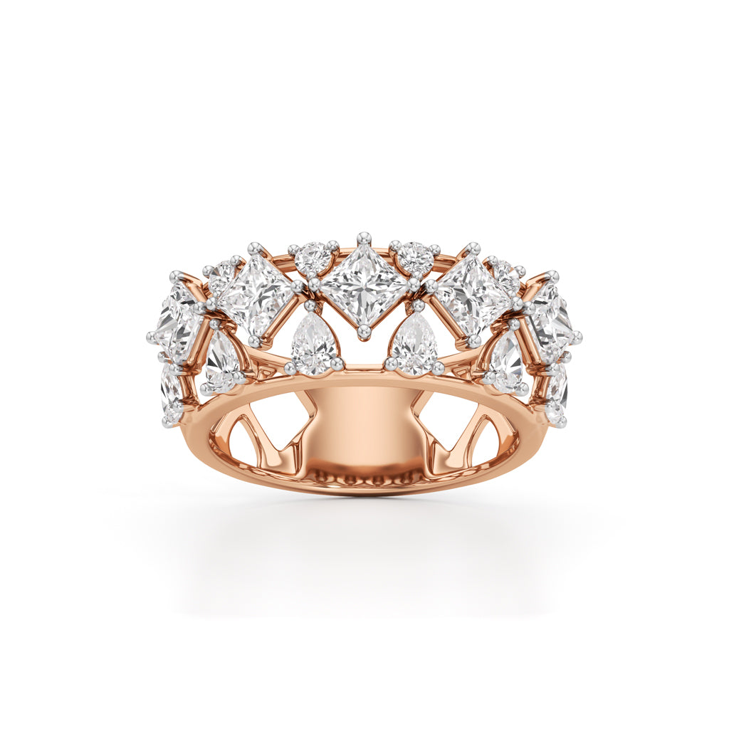 Celestia Regal Diamond Cluster Ring