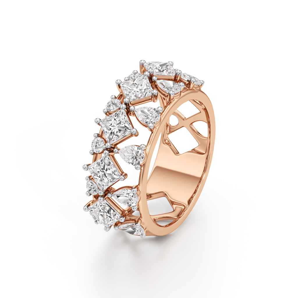 Celestia Regal Diamond Cluster Ring
