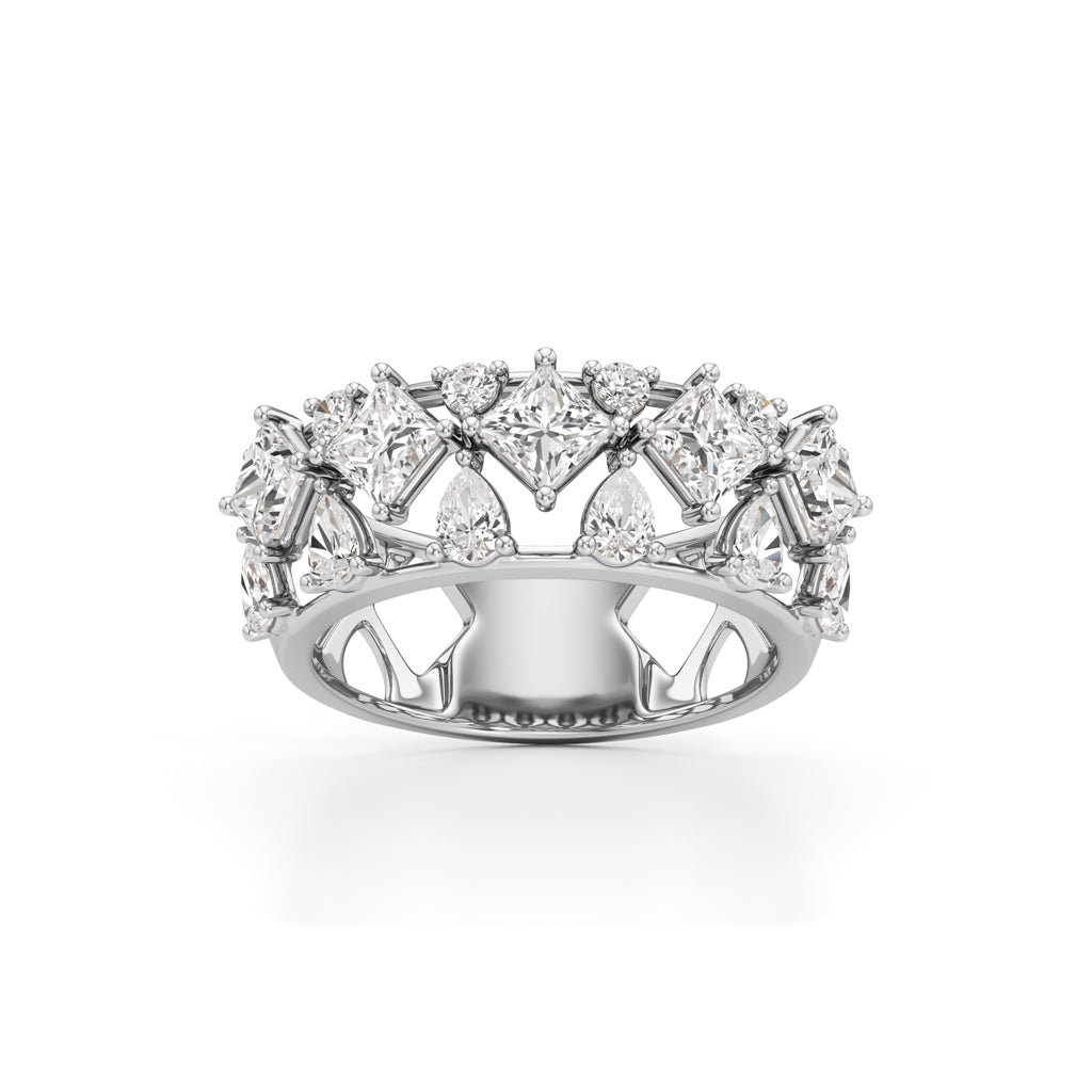 Celestia Regal Diamond Cluster Ring