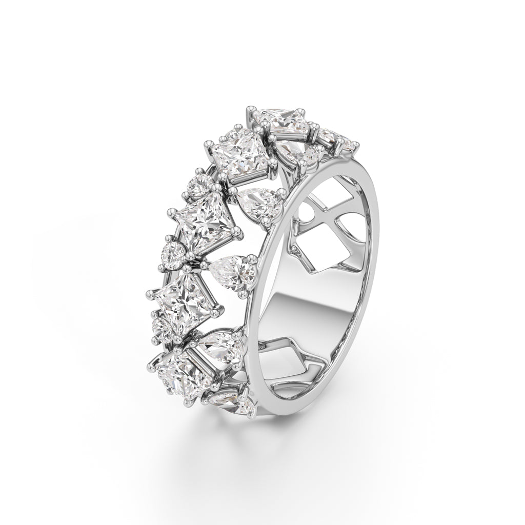 Celestia Regal Diamond Cluster Ring