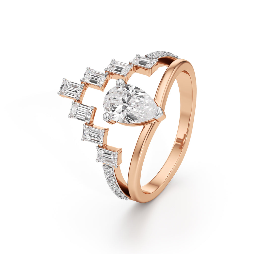 Celestia Radiant Crown Diamond Ring