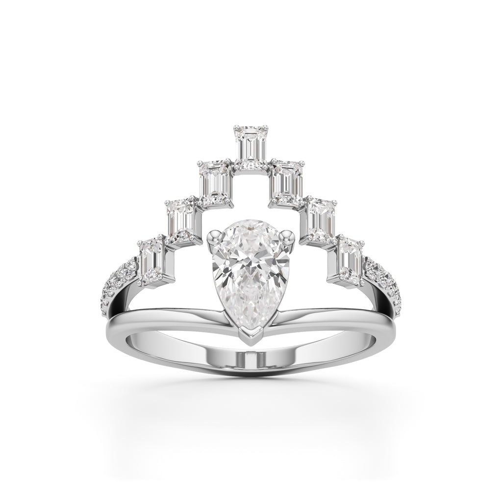Celestia Radiant Crown Diamond Ring