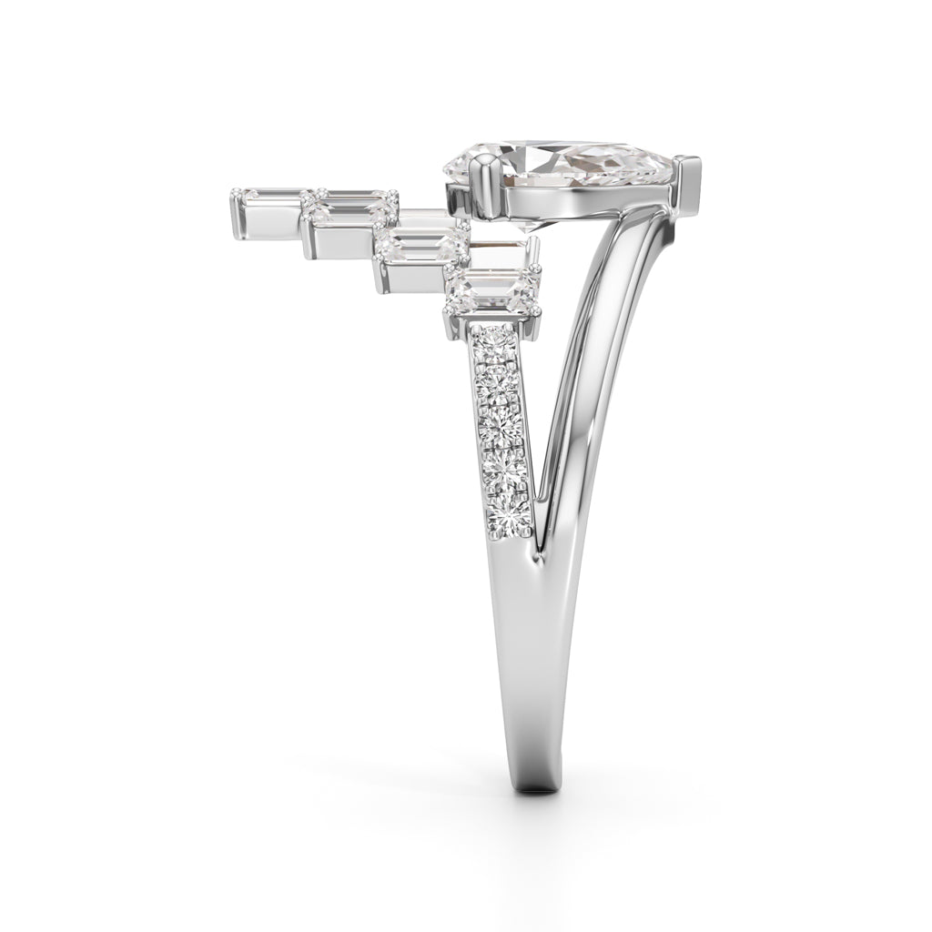 Celestia Radiant Crown Diamond Ring