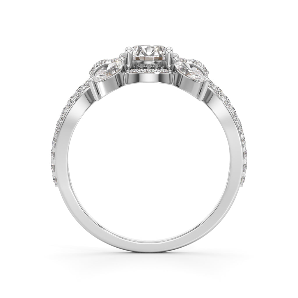 Majestic Petal Cluster Ring