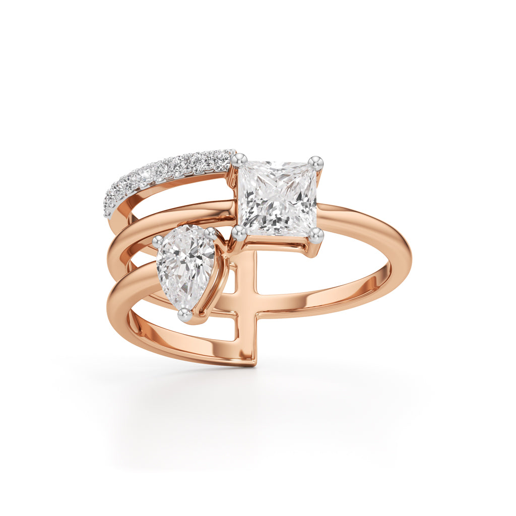 Aurora Dual-Stone Designer Ring