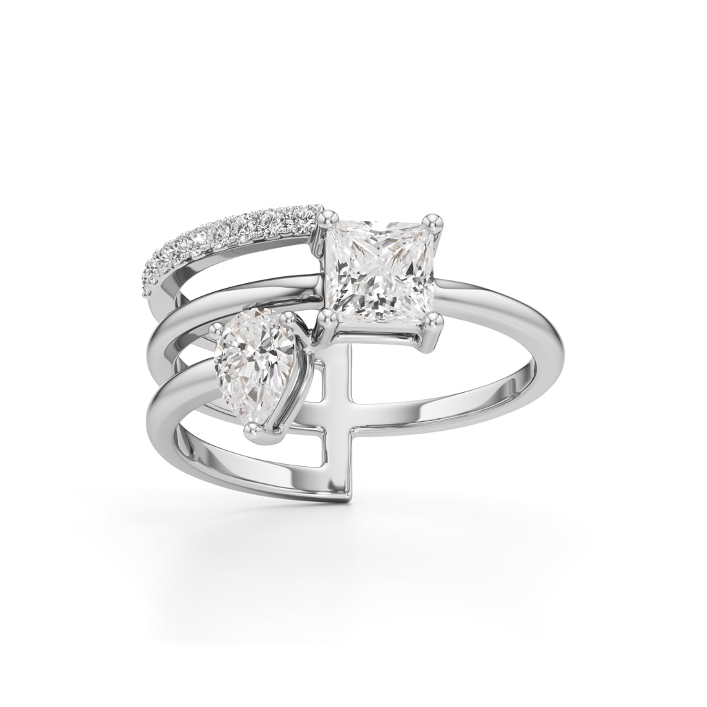Aurora Dual-Stone Designer Ring