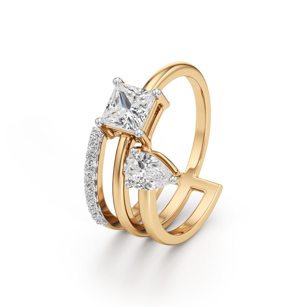 Aurora Dual-Stone Designer Ring