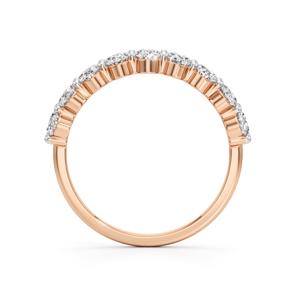 Elysia NineStone Oval Diamond Band