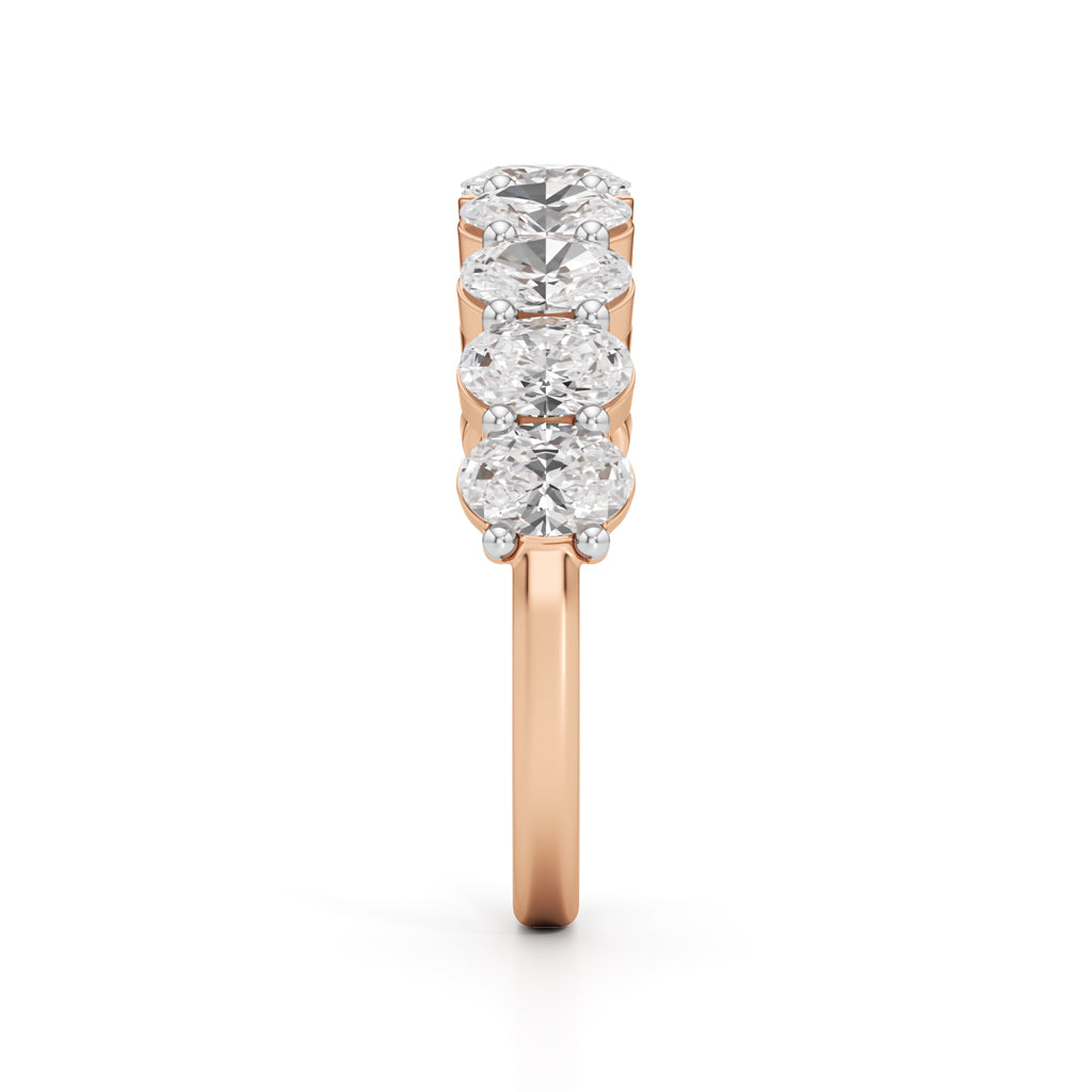 Elysia NineStone Oval Diamond Band