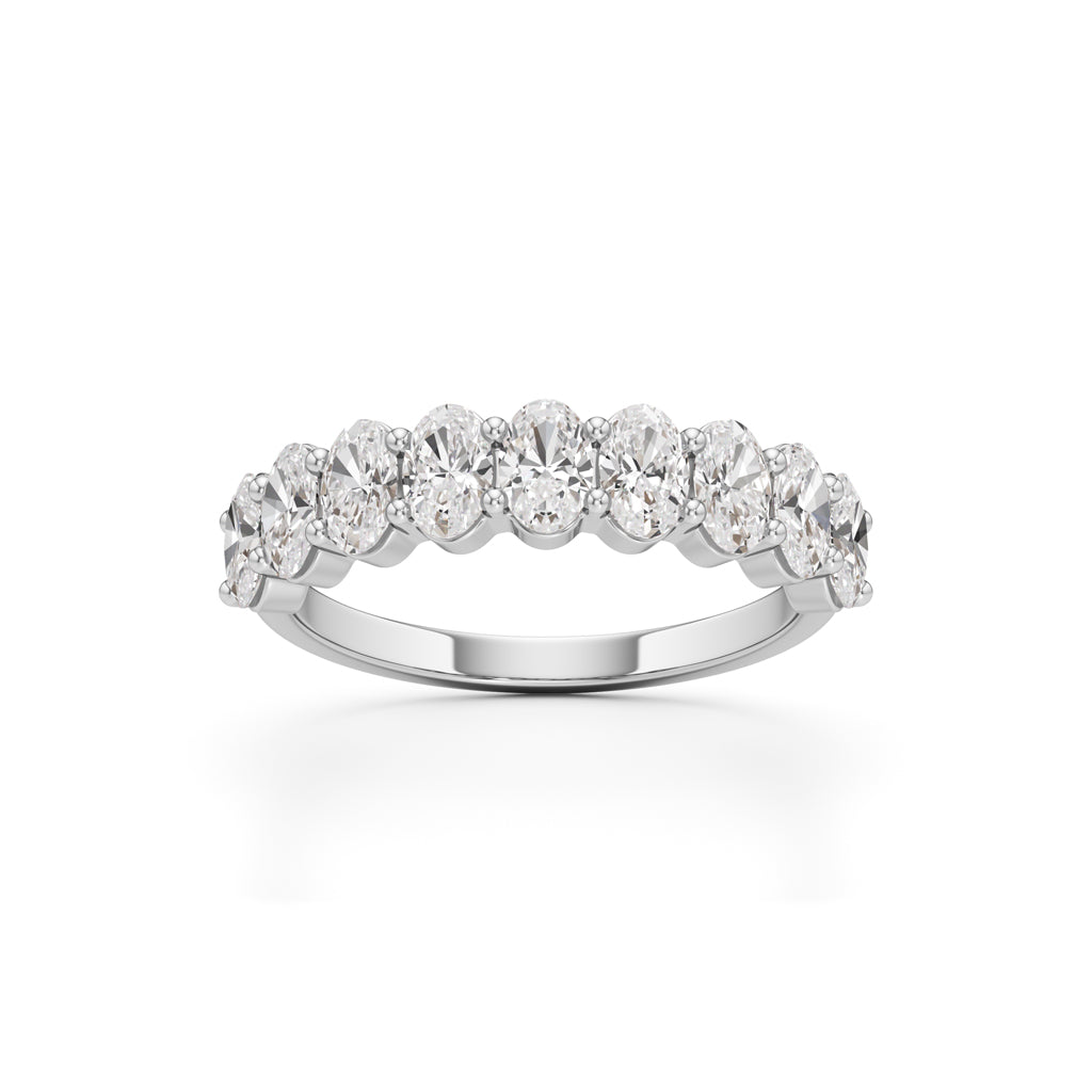 Elysia NineStone Oval Diamond Band