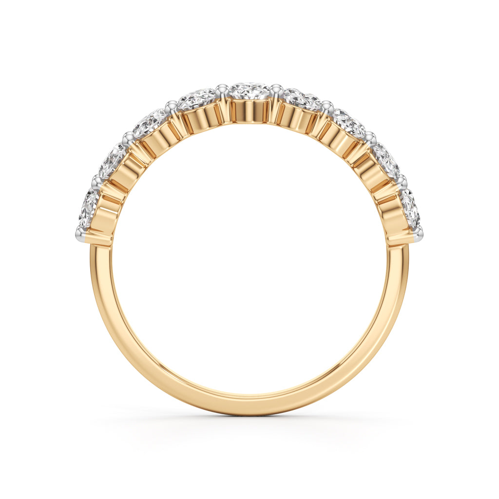 Elysia NineStone Oval Diamond Band