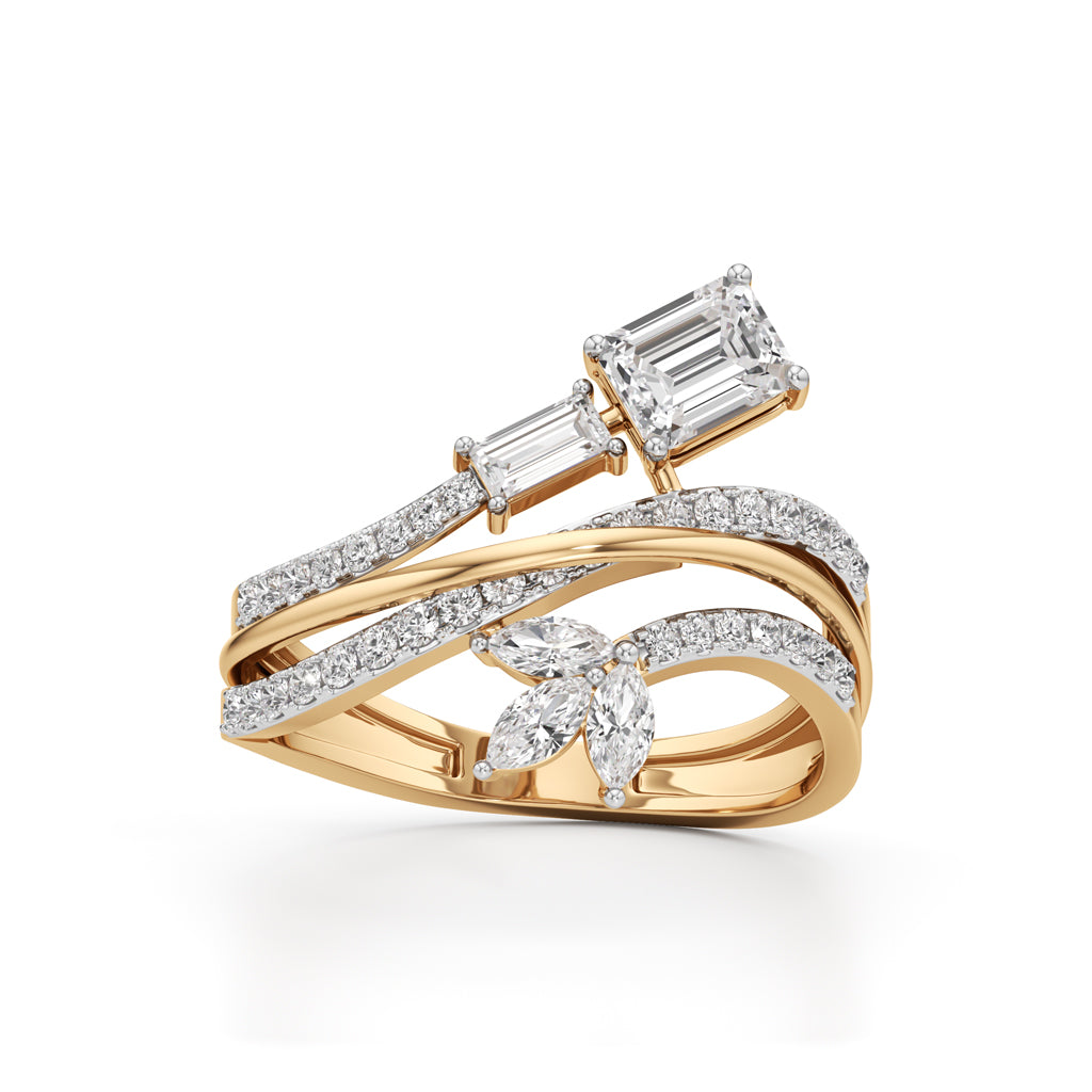 Celestia Luxe TwinBaguette Diamond Ring