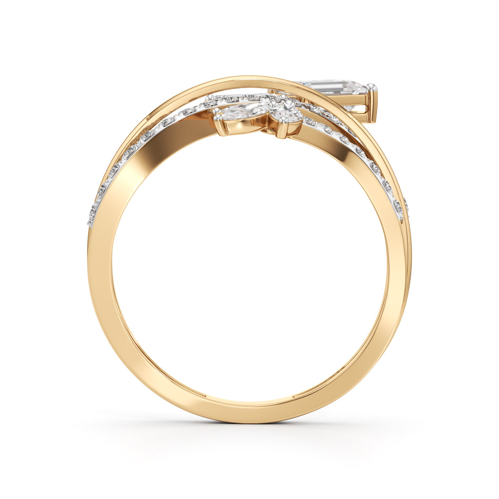 Celestia Luxe TwinBaguette Diamond Ring