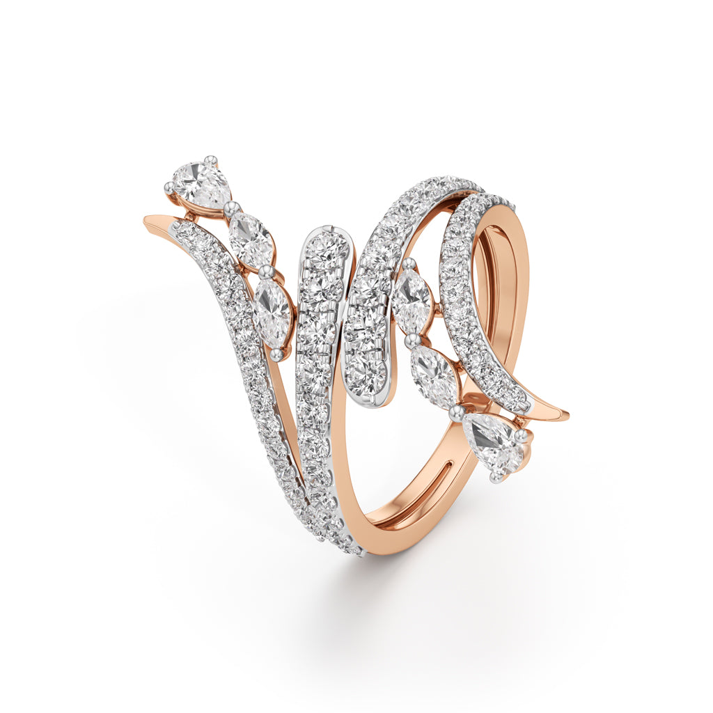 Aurora Vine Multi-Band Ring