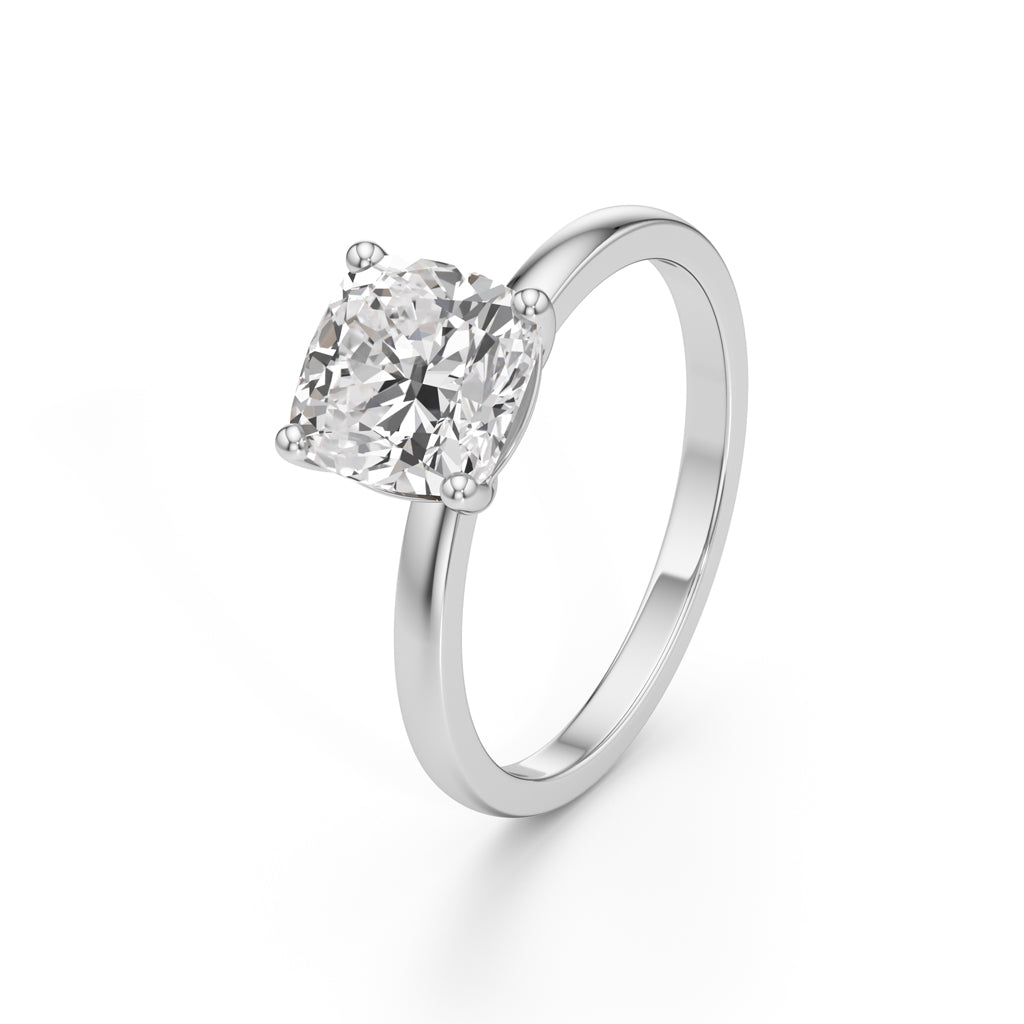 Eterna Cushion Solitaire Ring