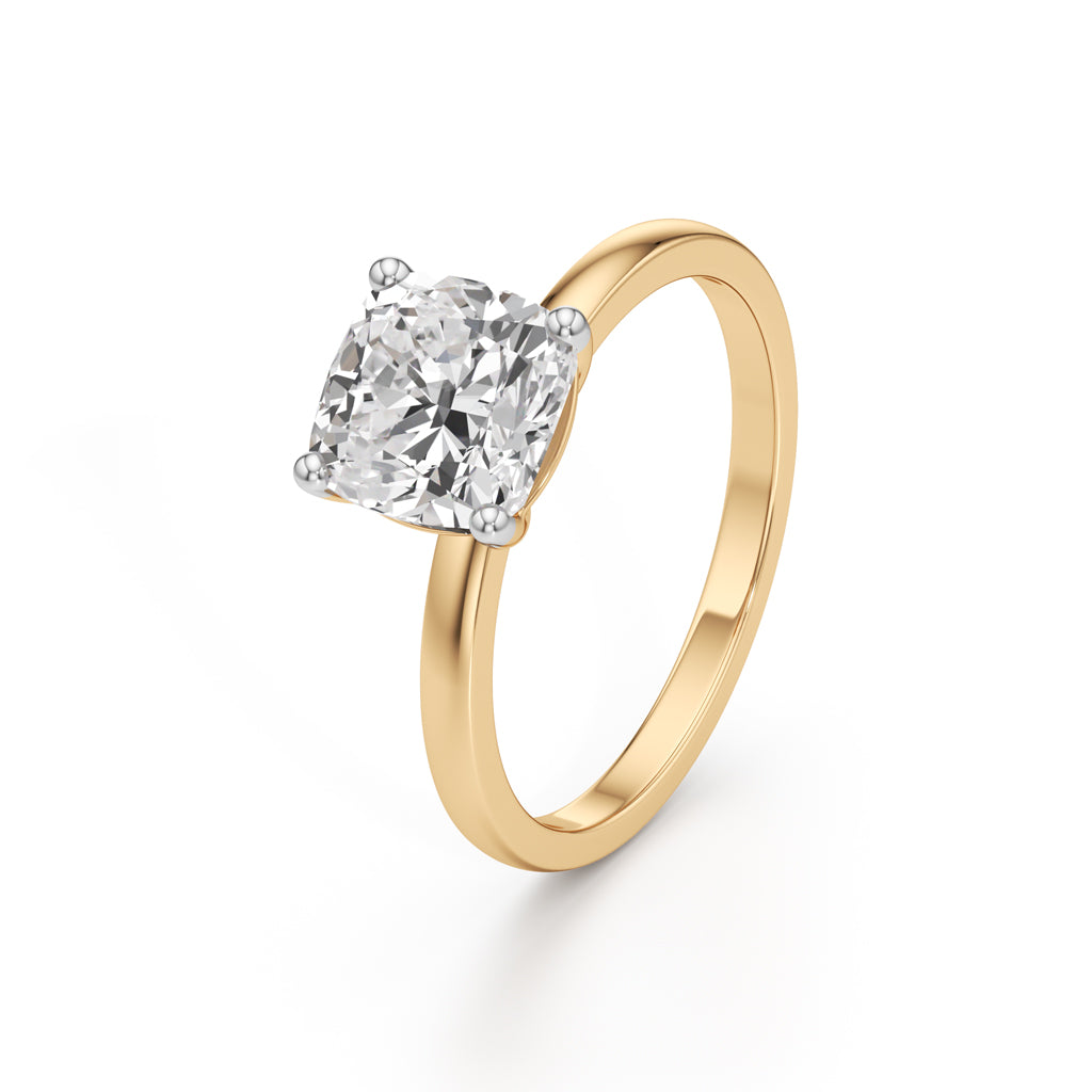Eterna Cushion Solitaire Ring