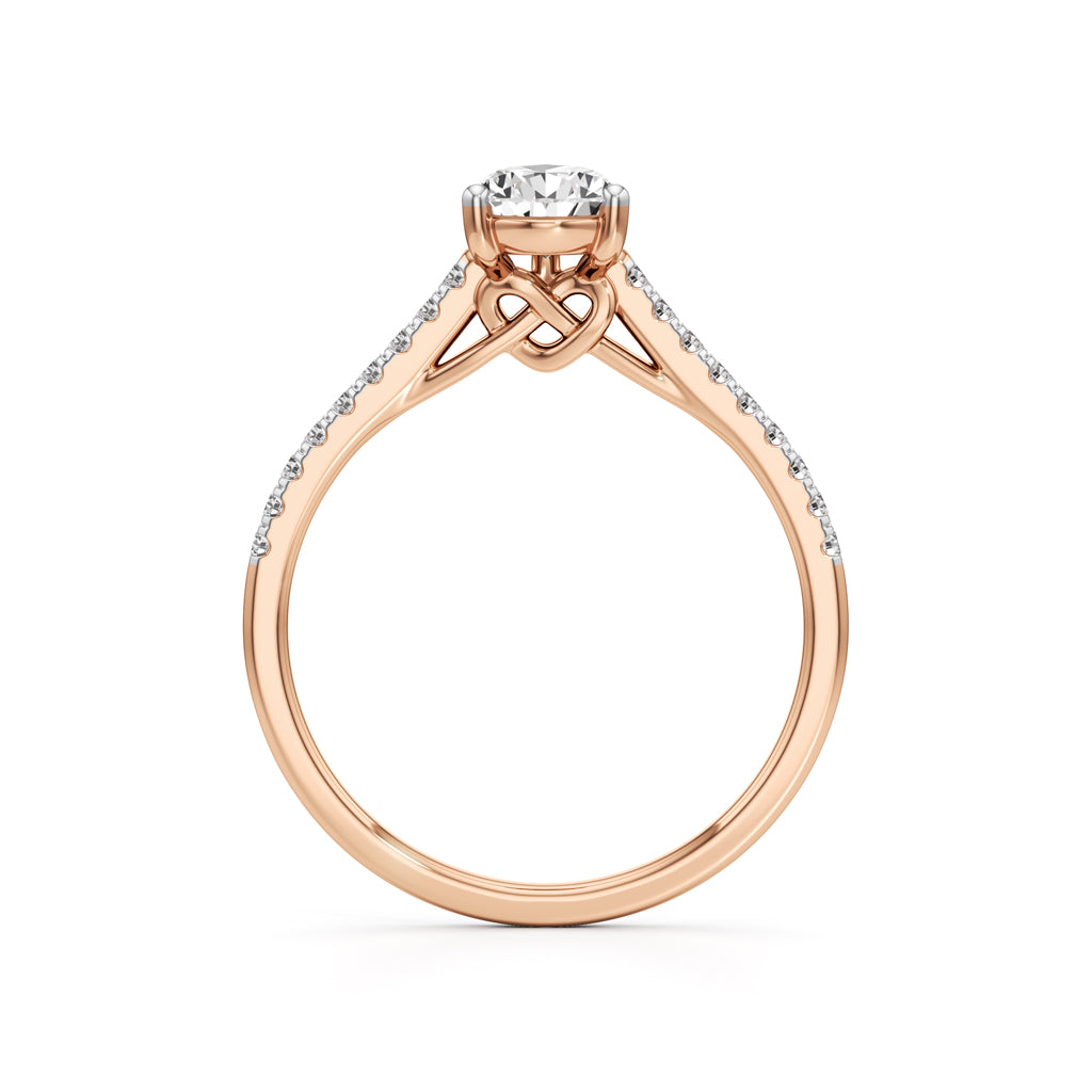 Teardrop Grace 071 Ct Pear Shape Side Stone Ring